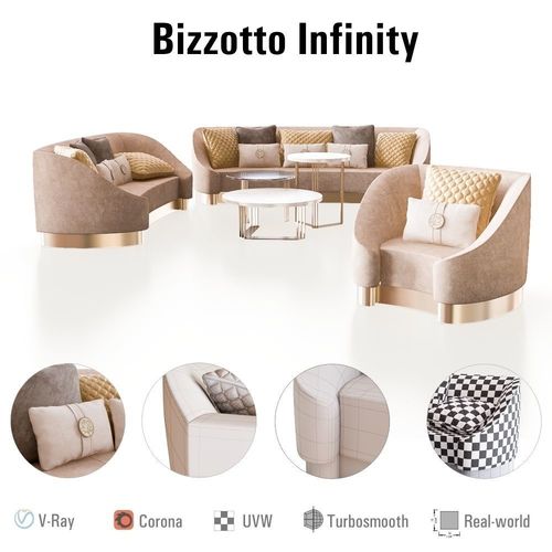 Bizzotto Infinity furniture set 3D model