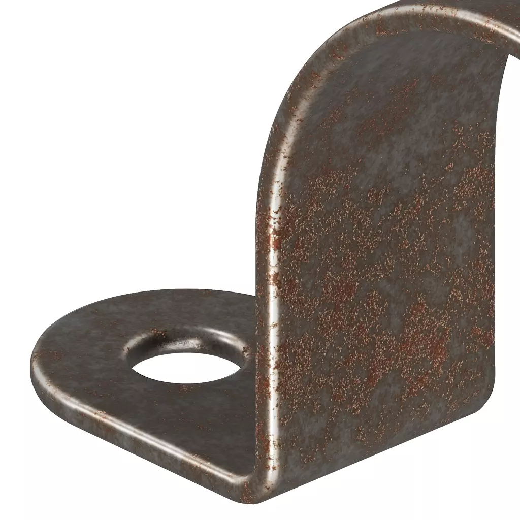 Rusty Steel Clamp 3D model_0