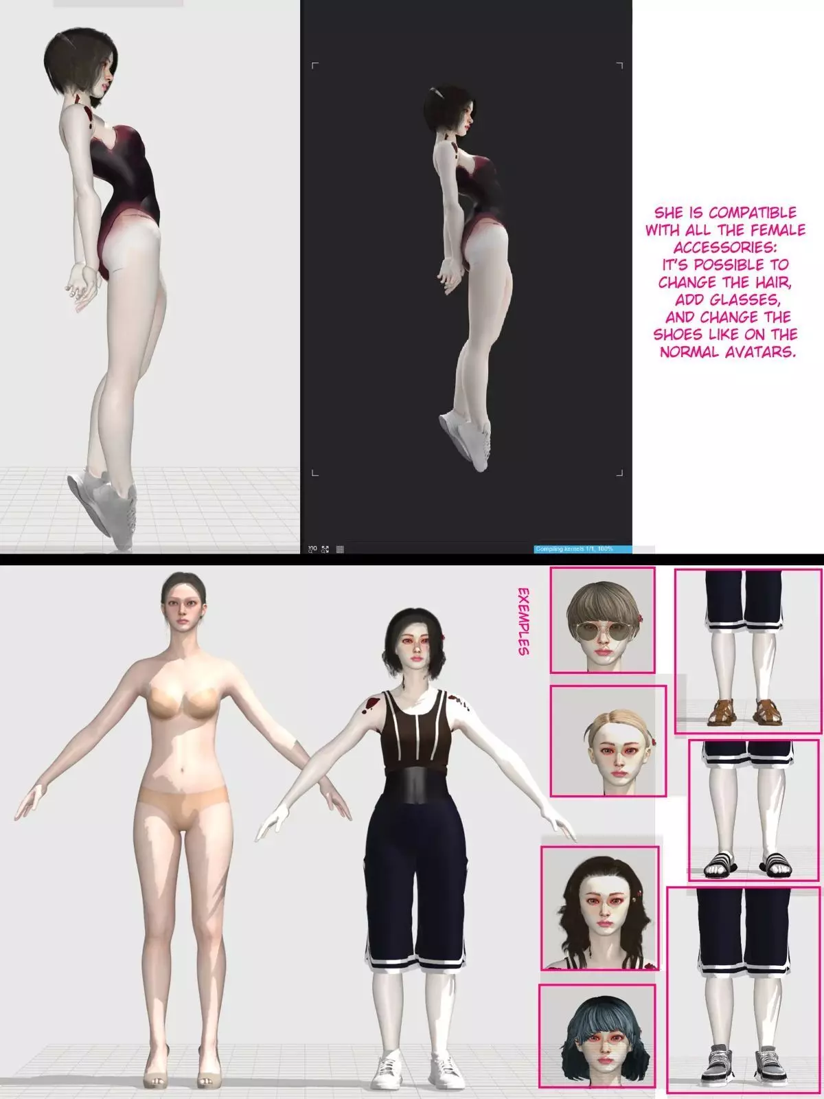 Mila V1  Type Avatar Female 3D model_5