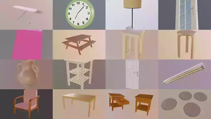 Indoor Pack 3D Model Collection
