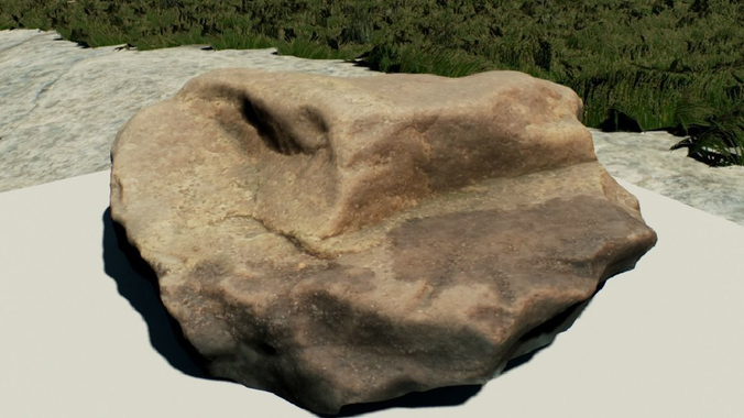 Natural-Stone with 5 LOD Level  Free low-poly 3D model