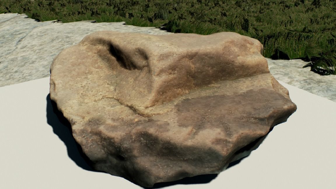 Natural-Stone with 5 LOD Level  Free low-poly 3D model_0