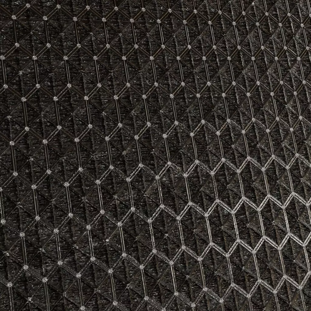 Black Sci-fi Geodesic Wall Mesh PBR Seamless Texture_3