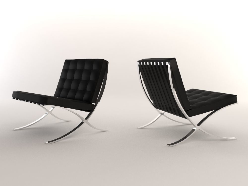16 Low Poly Design Chairs Low-poly 3D model_14