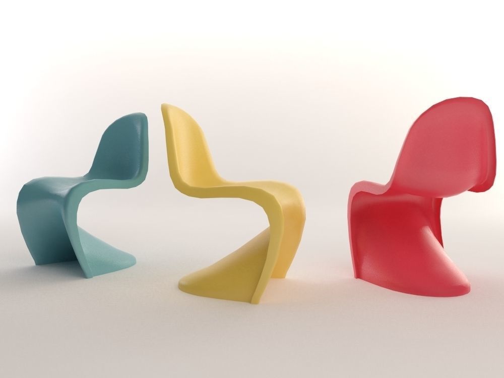 16 Low Poly Design Chairs Low-poly 3D model_2