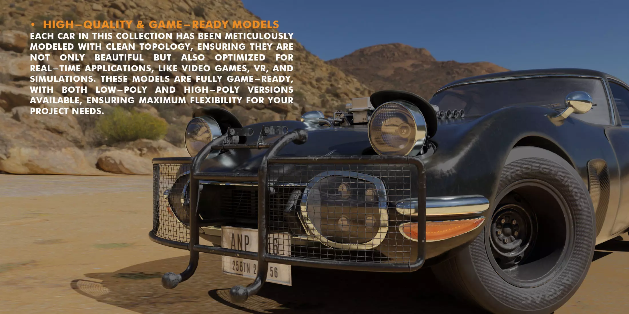 The Ultimate Post-Apocalyptic Car Collection Game Ready Models Low-poly 3D model_2