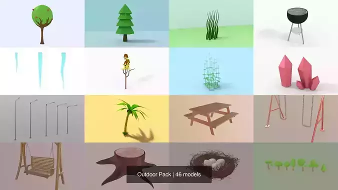 Outdoor Pack 3D Model Collection