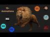 LION AND GORILLA  3D Model Collection_2