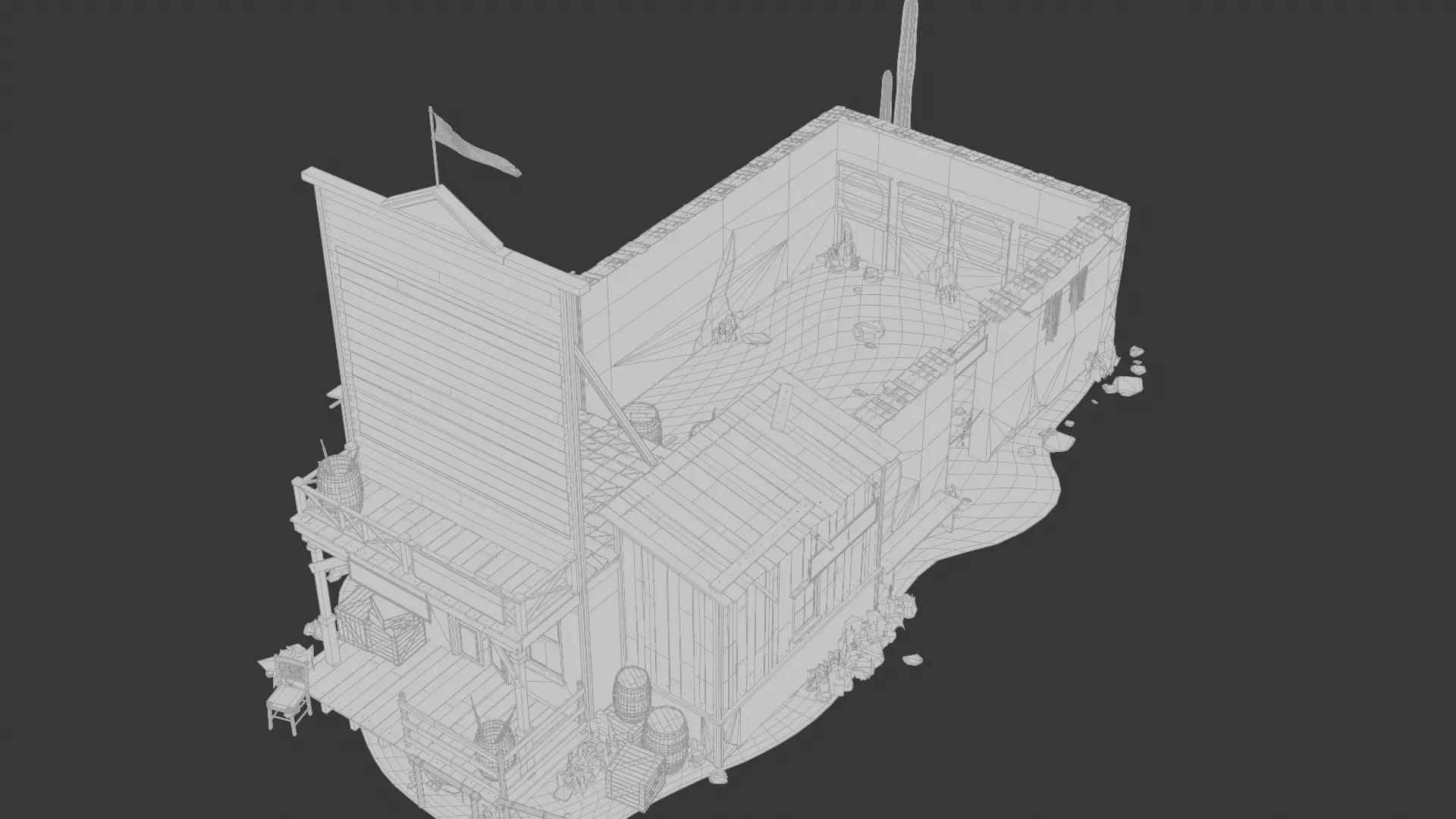 Wild West Building Gun Shop 3D model_3