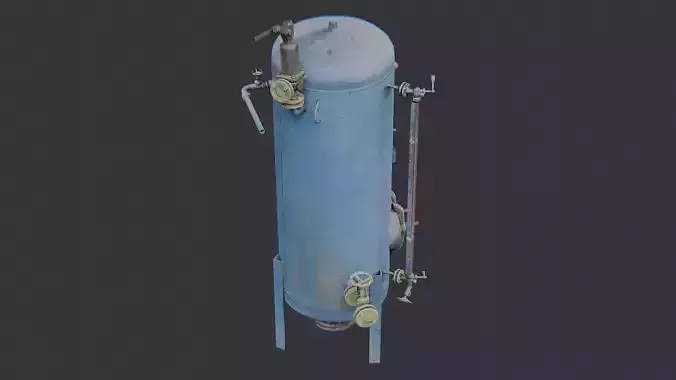 Blue Vertical Water Heater Tank for Interiors