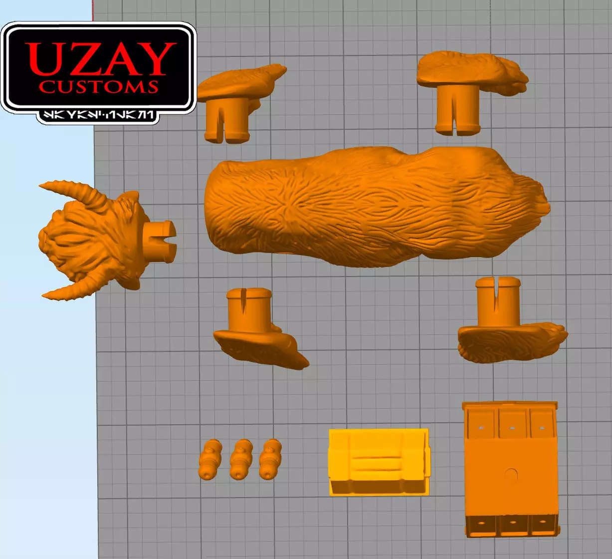 Star Wars ANH articulated   jerba 3D print model_4