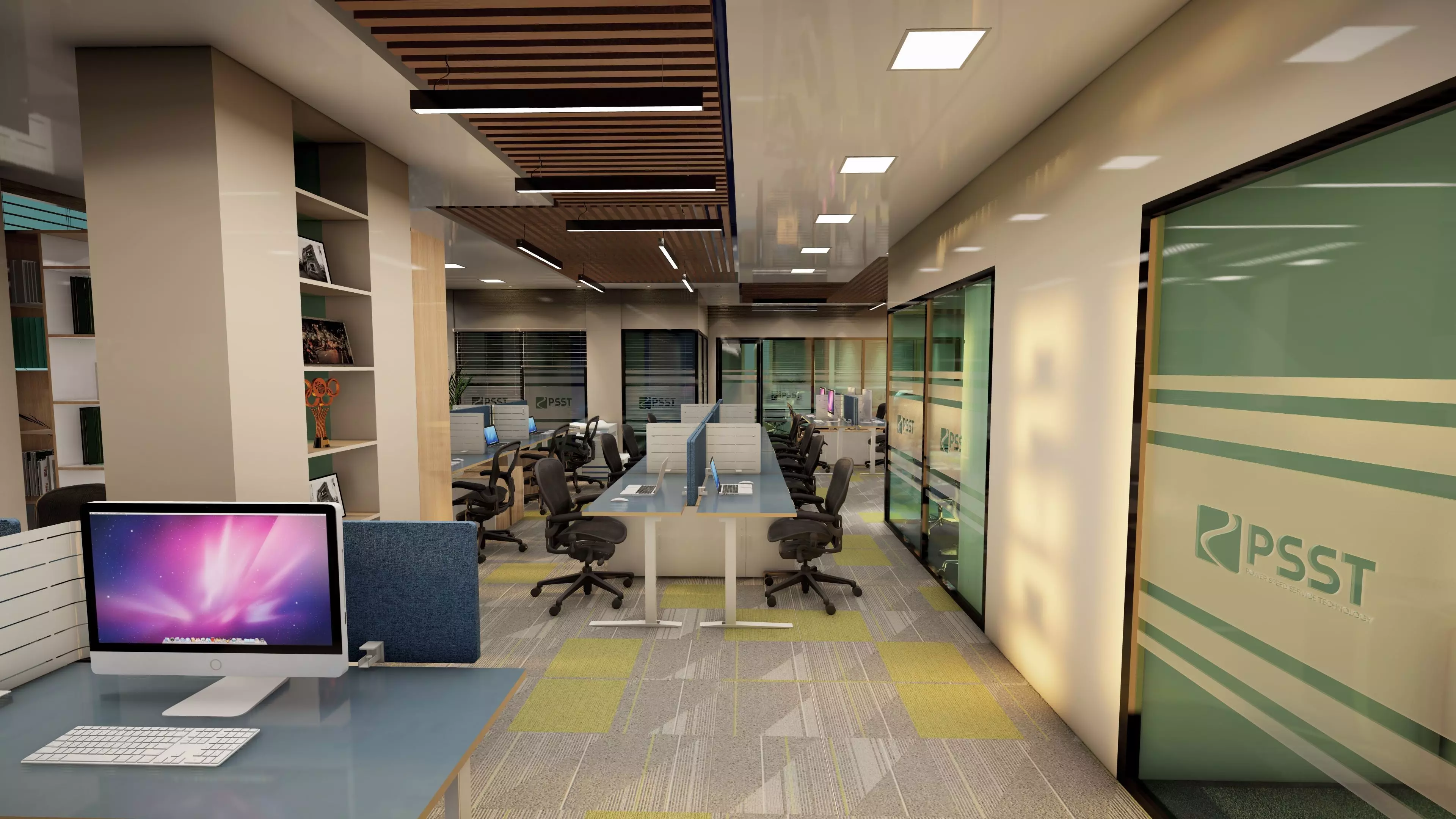 Office interior 3D model_8