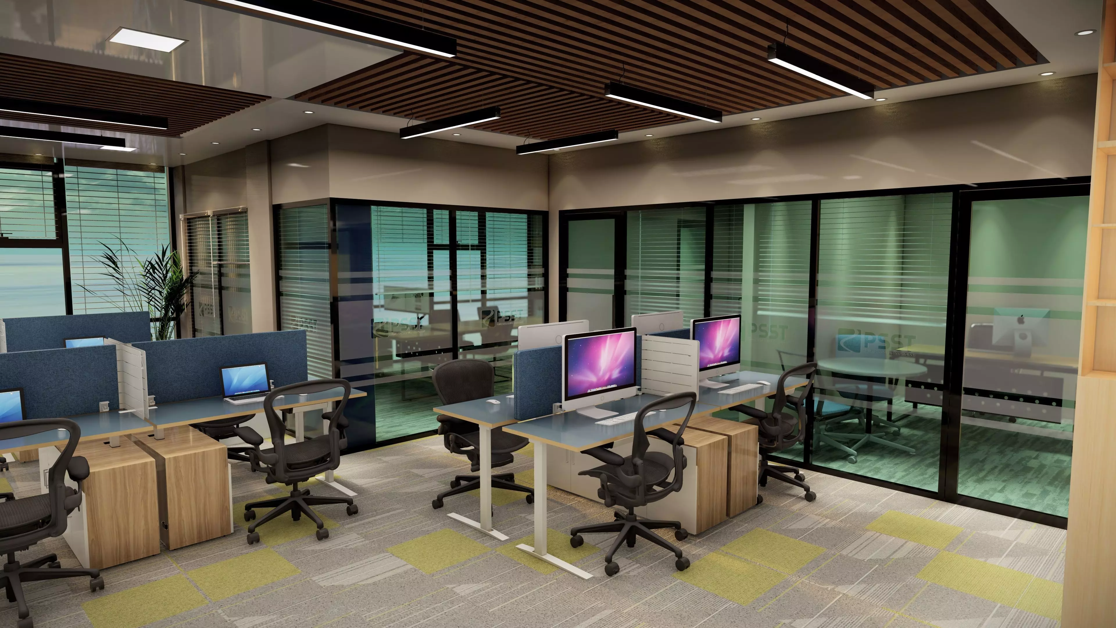 Office interior 3D model_7