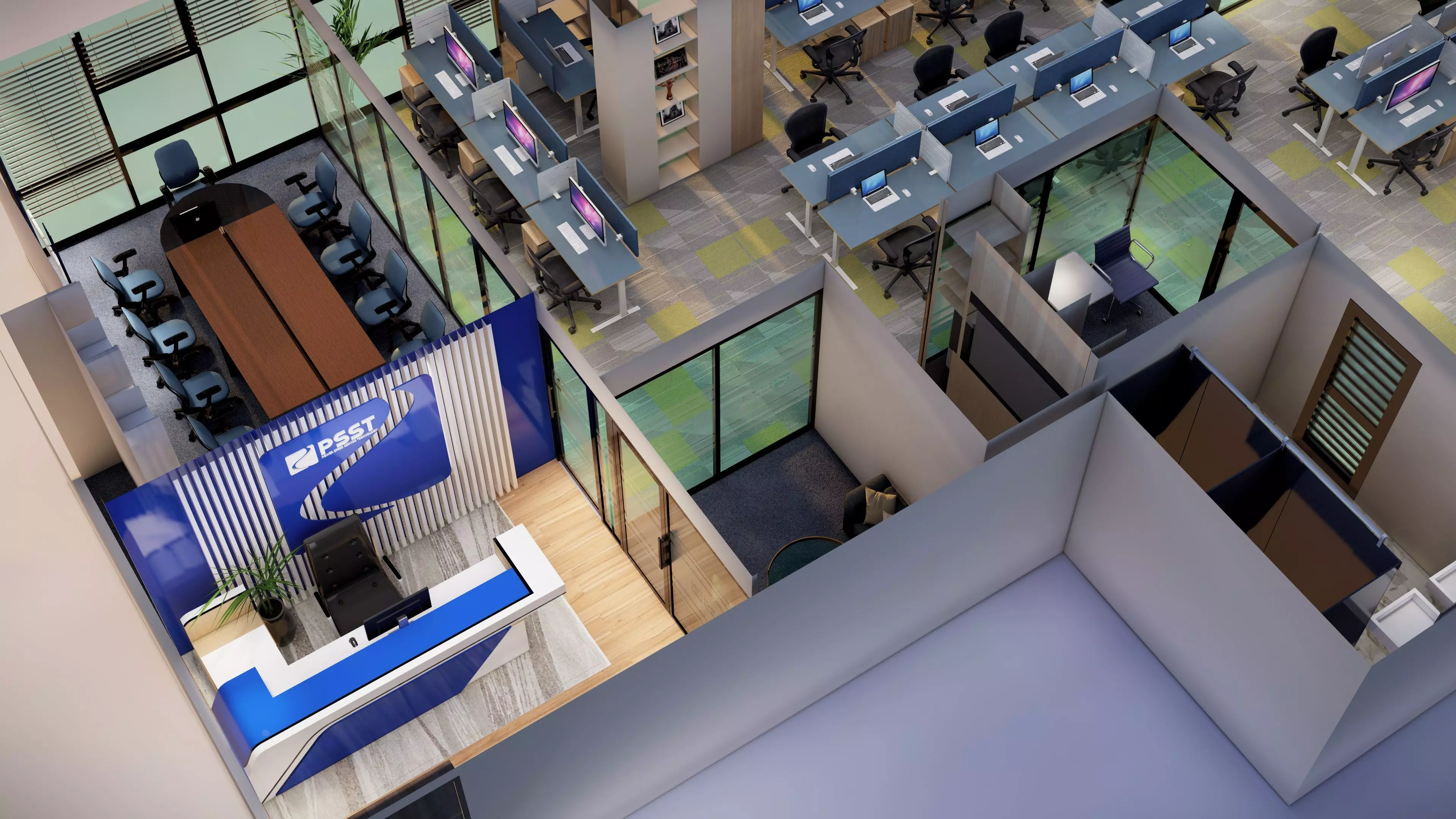 Office interior 3D model_24