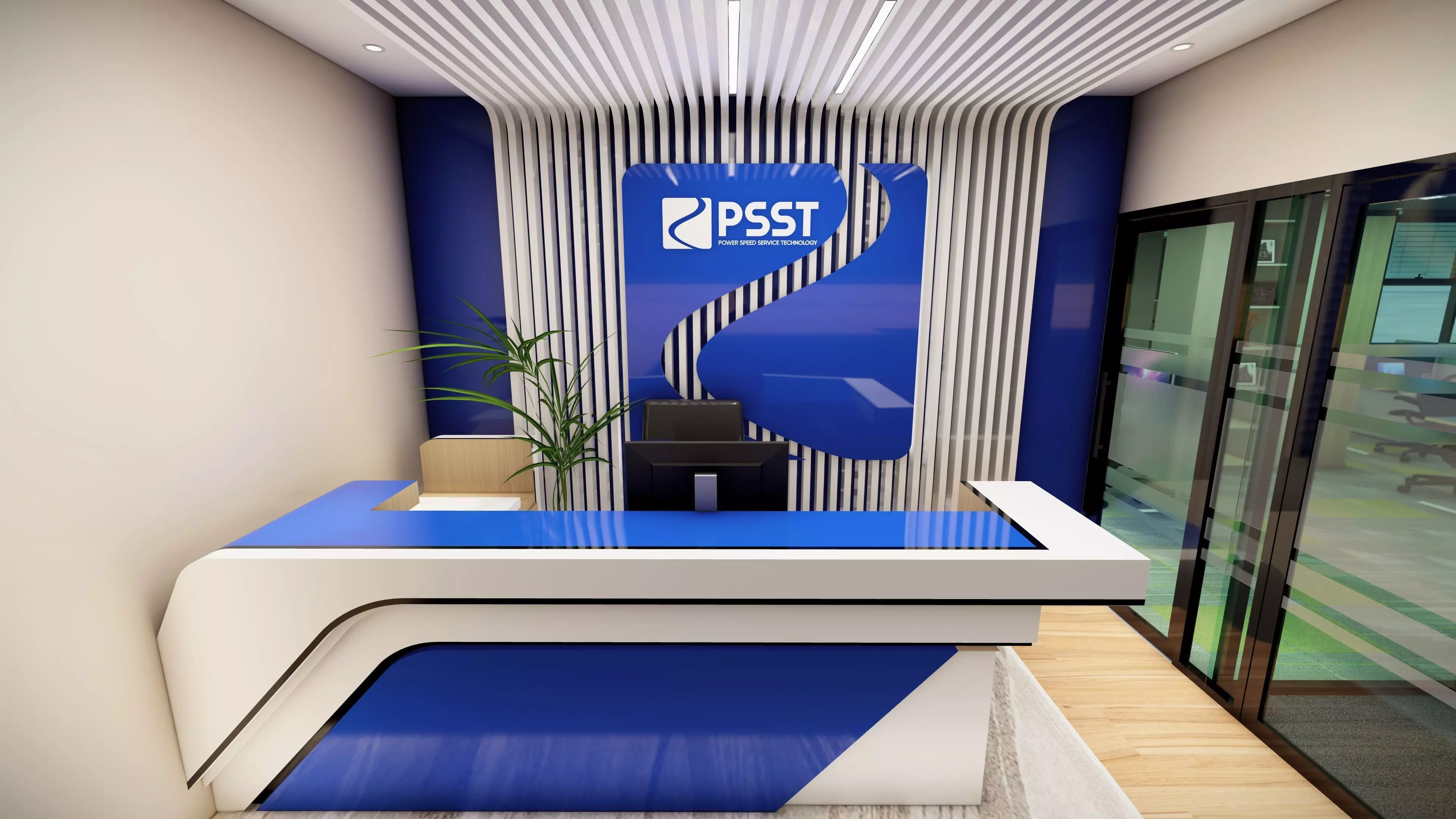 Office interior 3D model_9