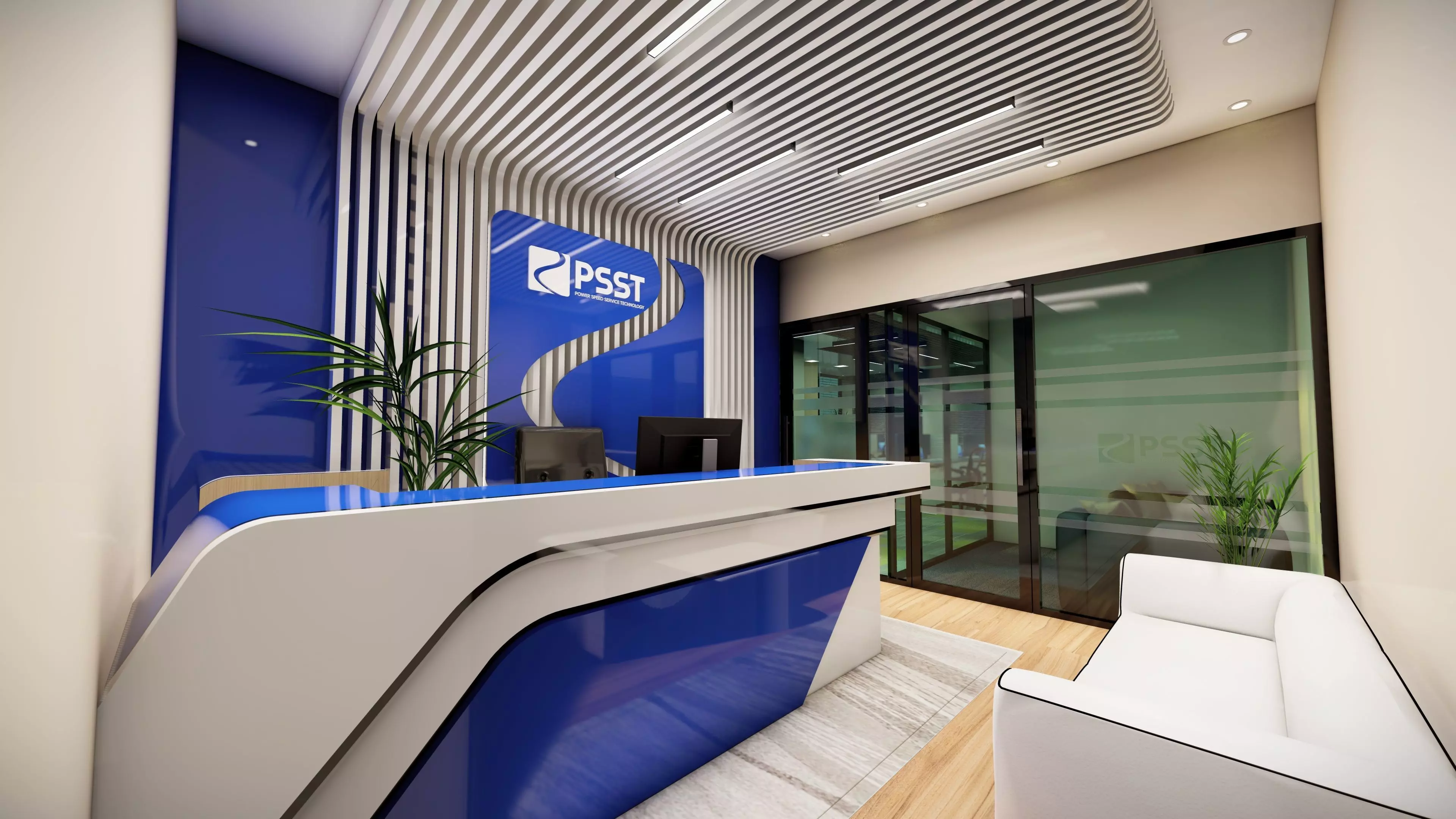 Office interior 3D model_1