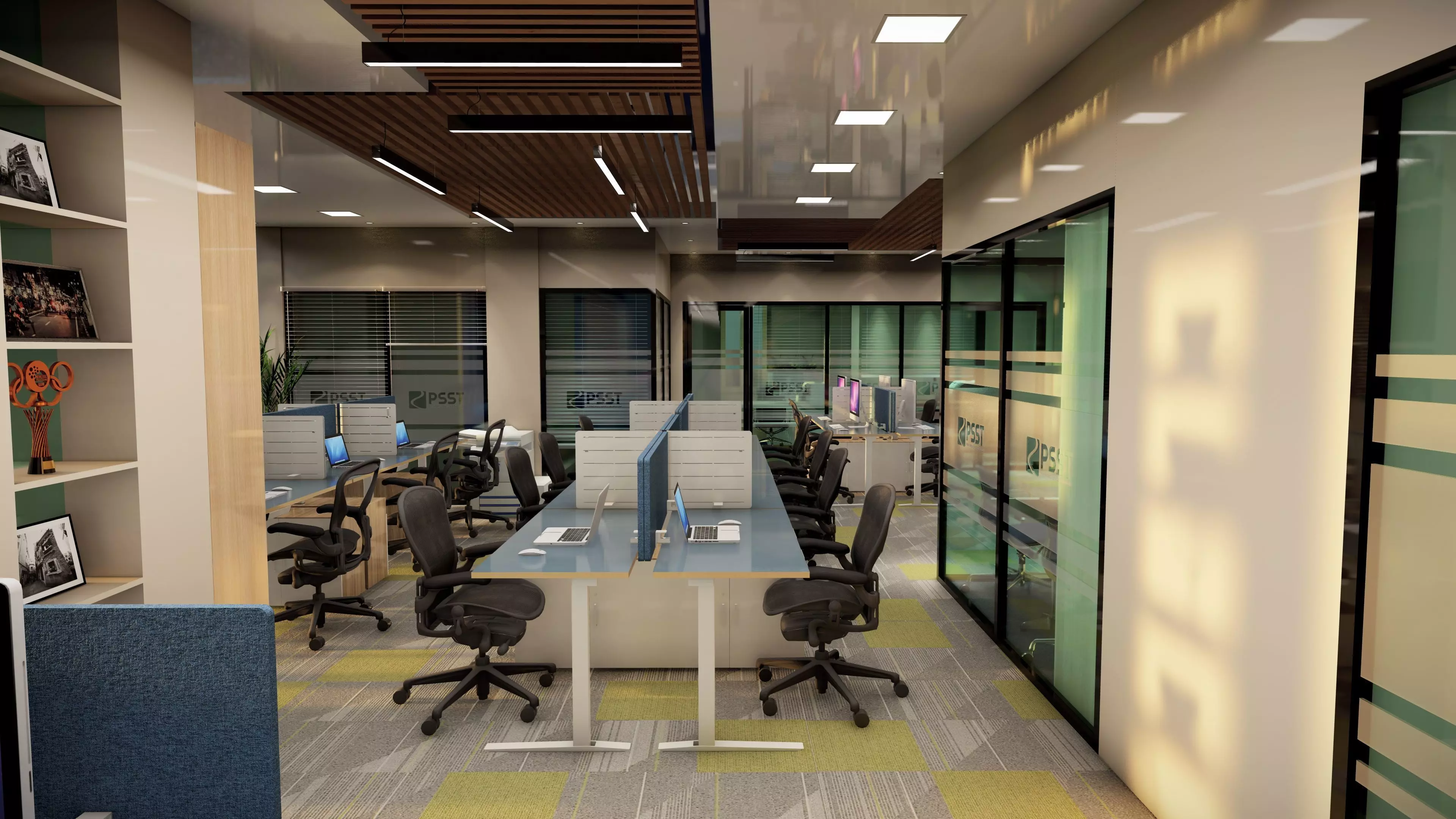 Office interior 3D model_3