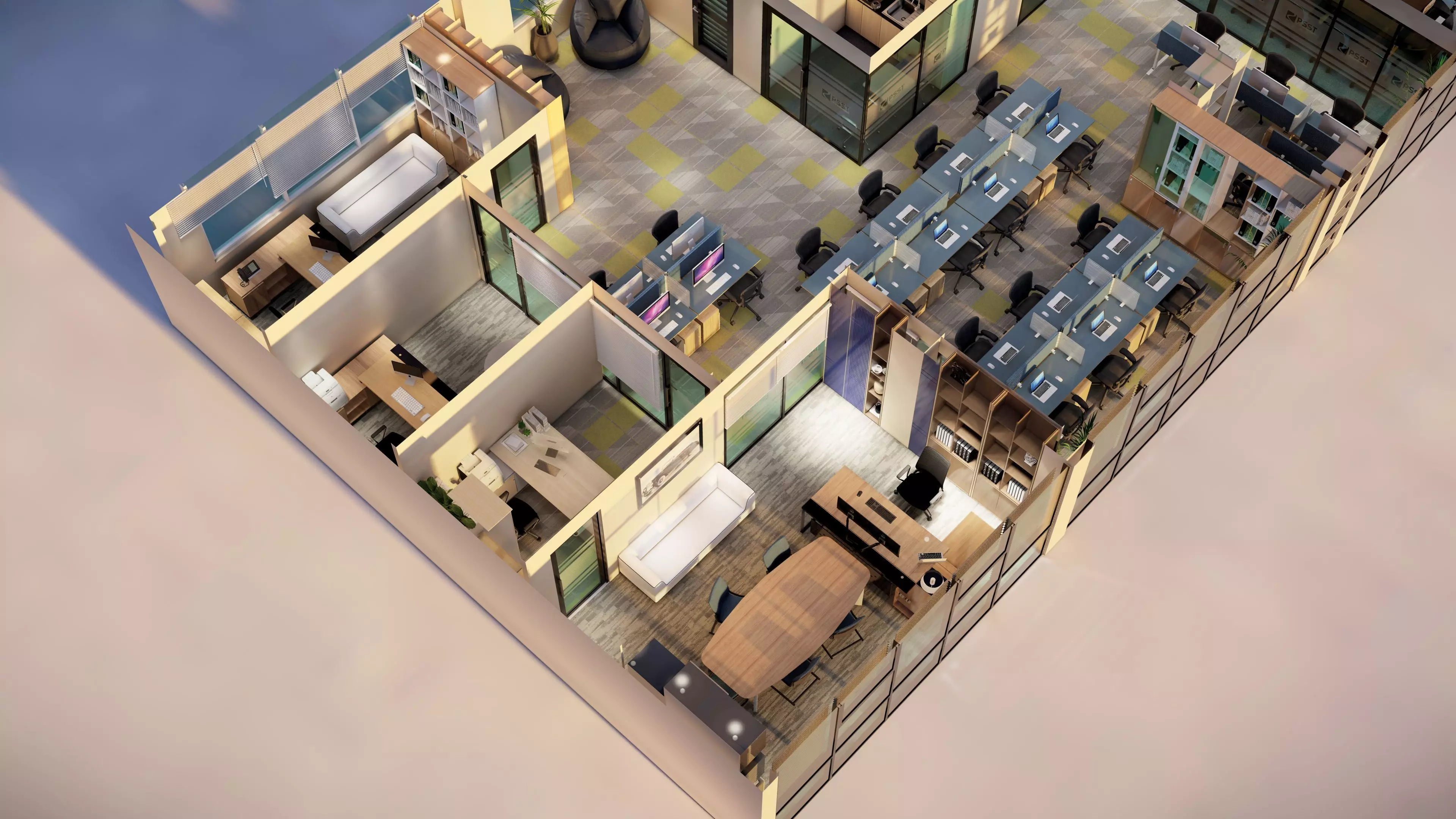 Office interior 3D model_22