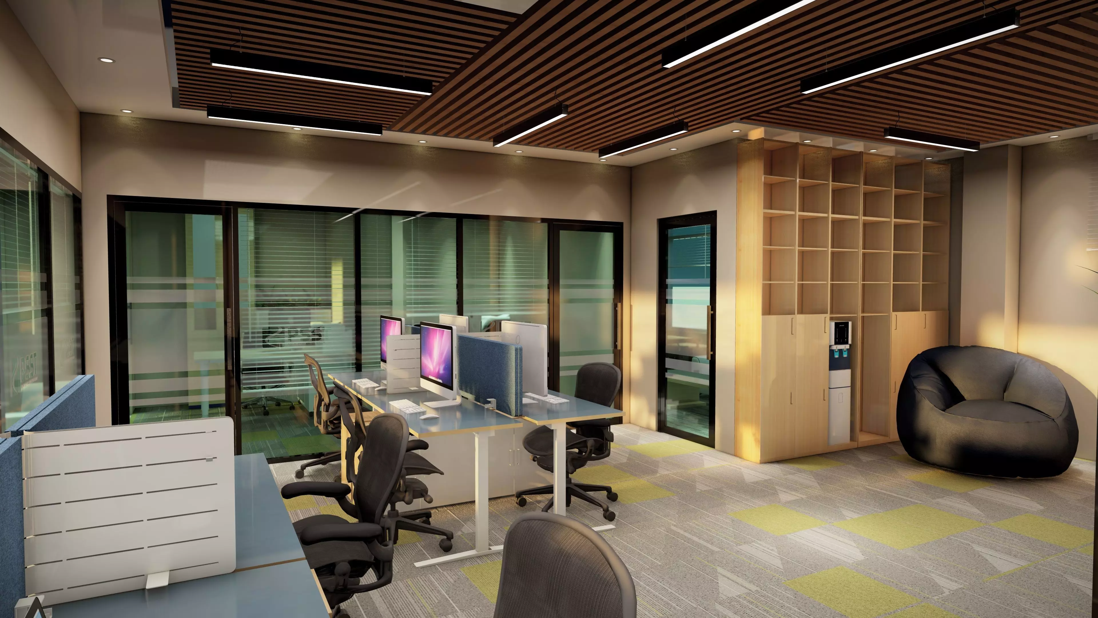 Office interior 3D model_5