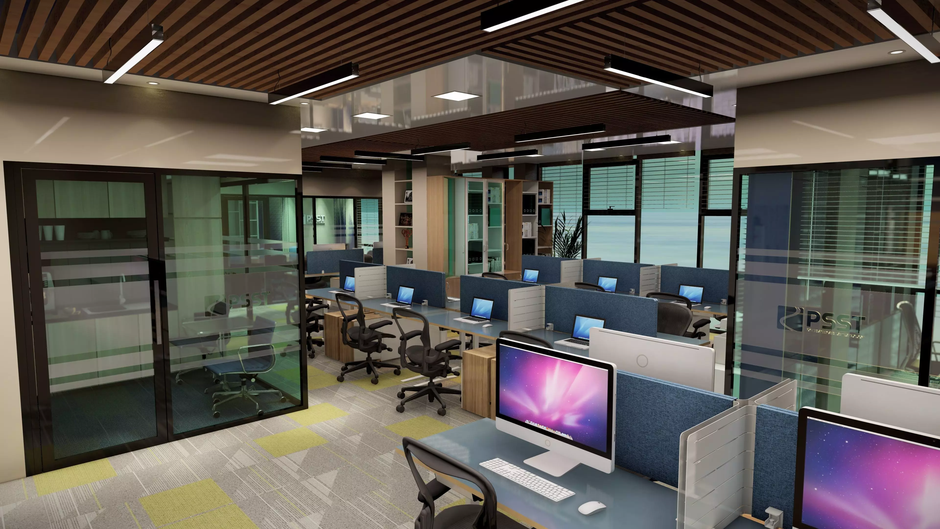 Office interior 3D model_2