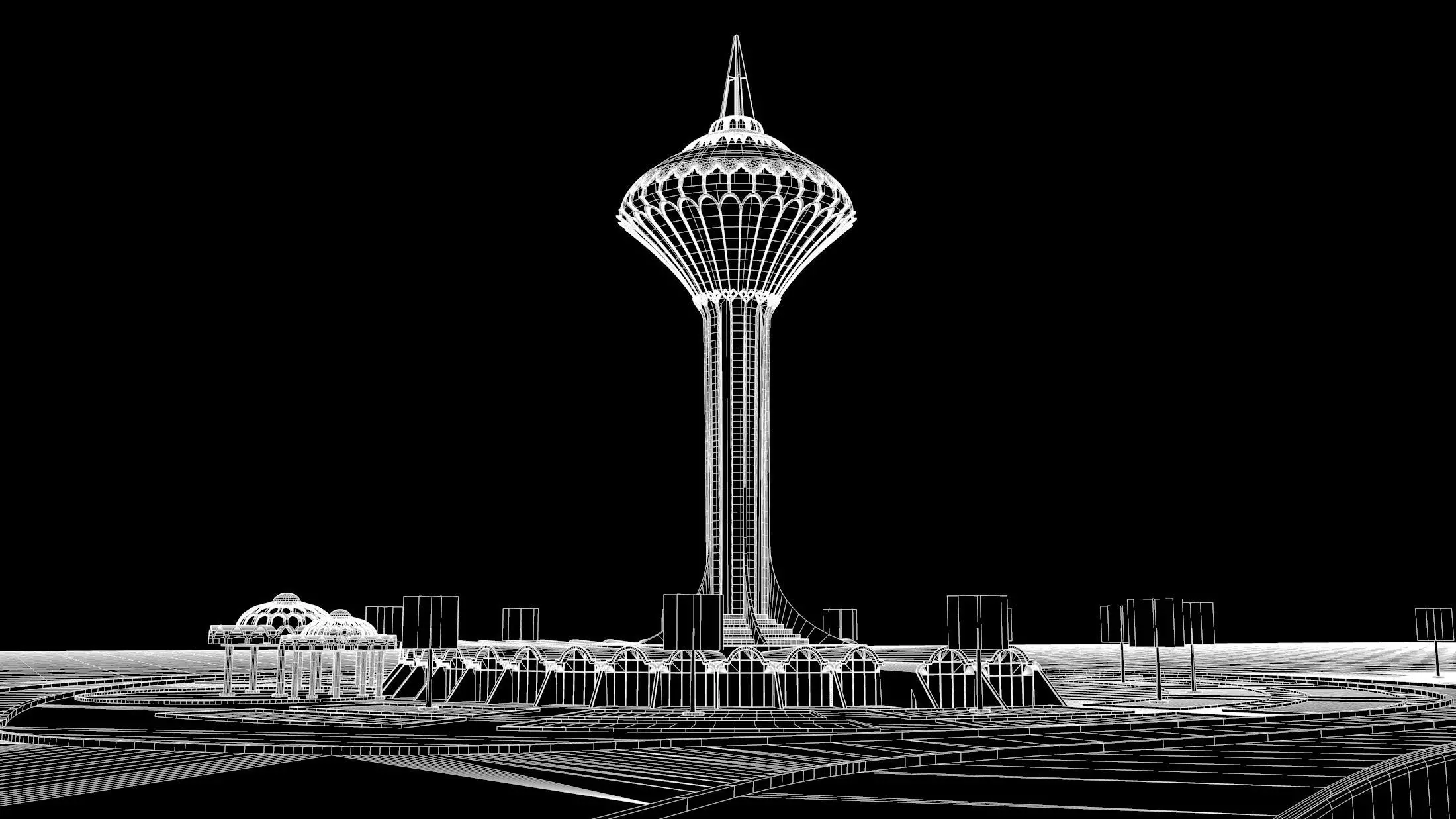 The Khobar Water Tower 3D model_4
