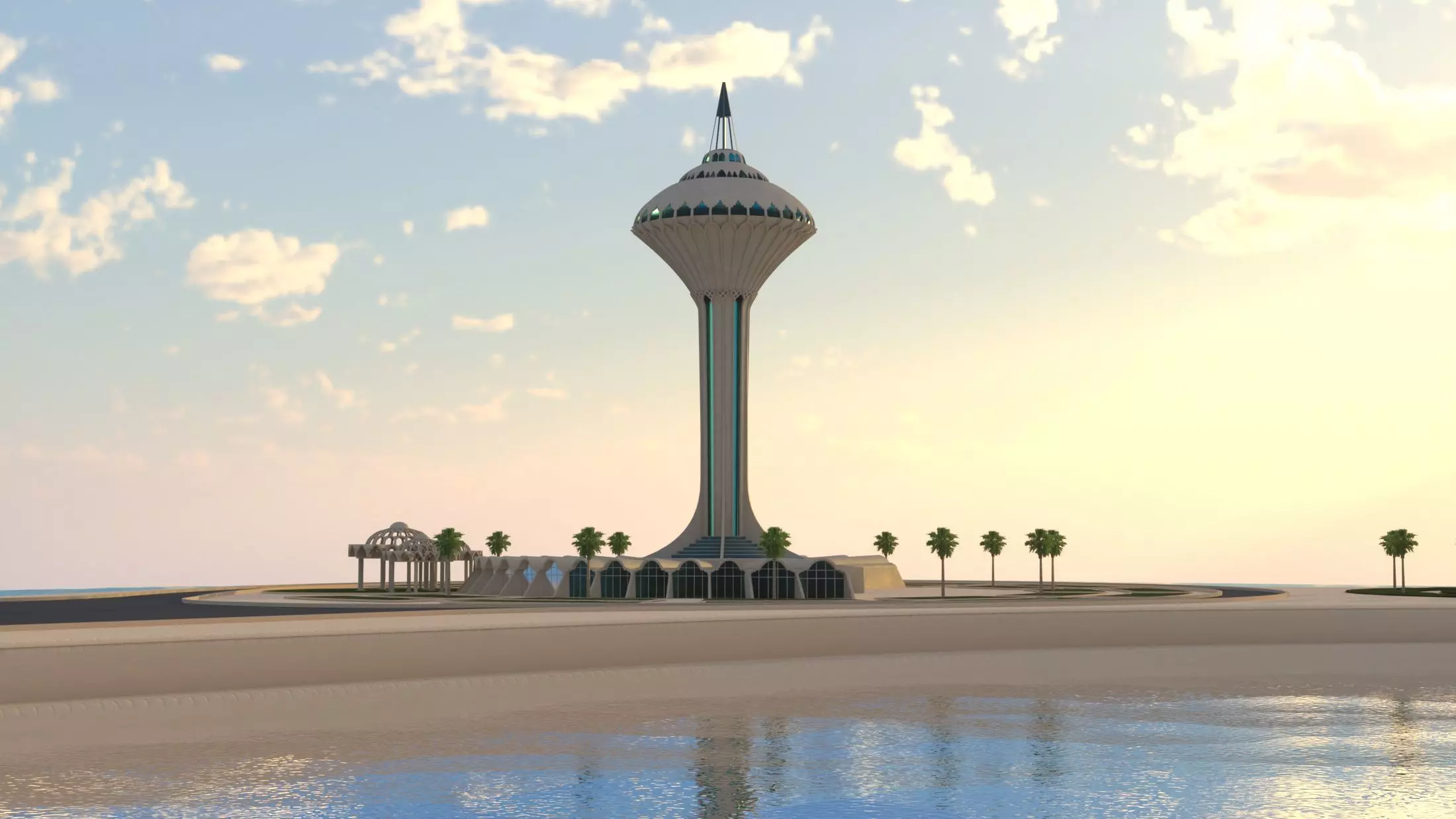 The Khobar Water Tower 3D model_0