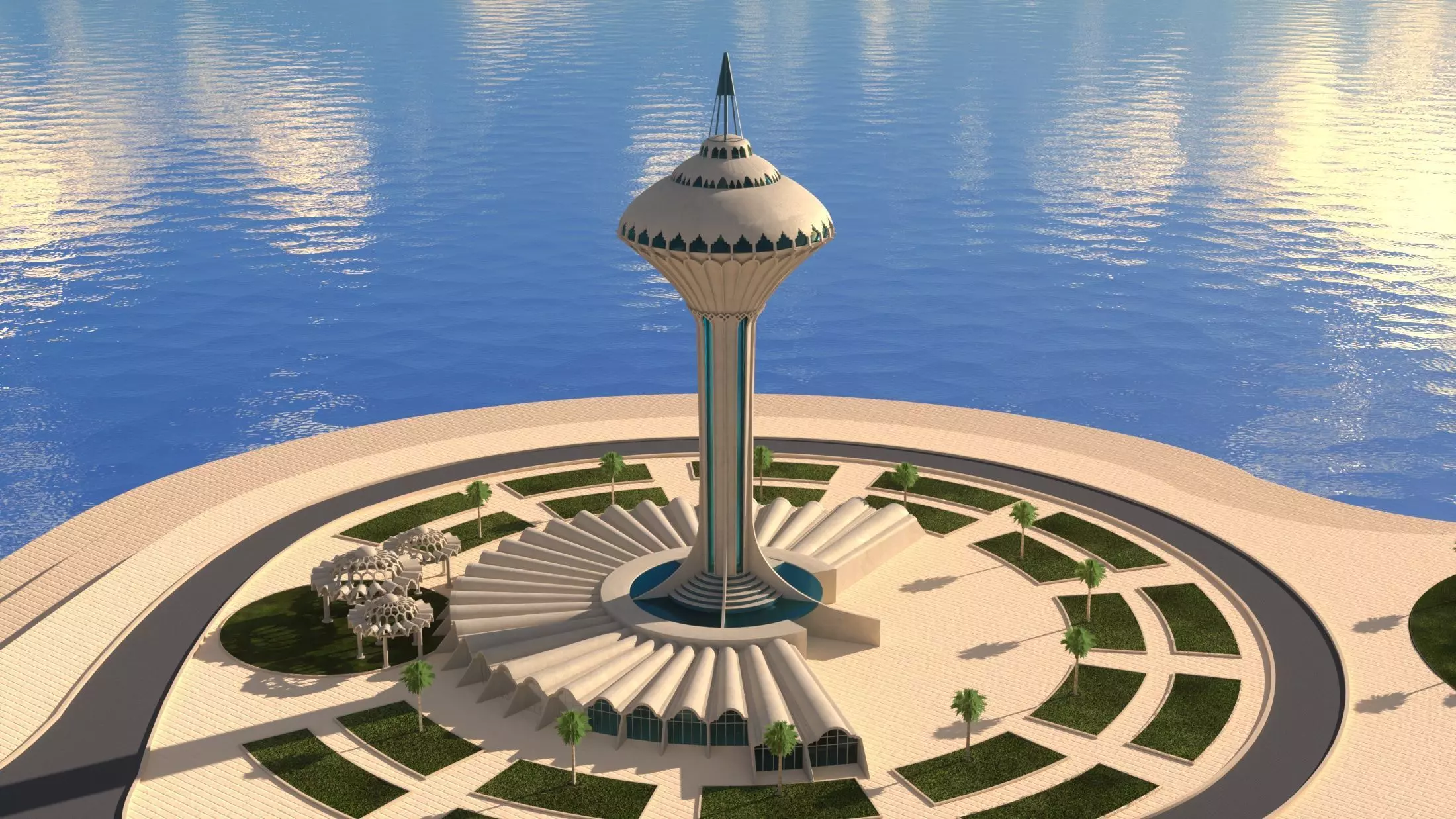 The Khobar Water Tower 3D model_2