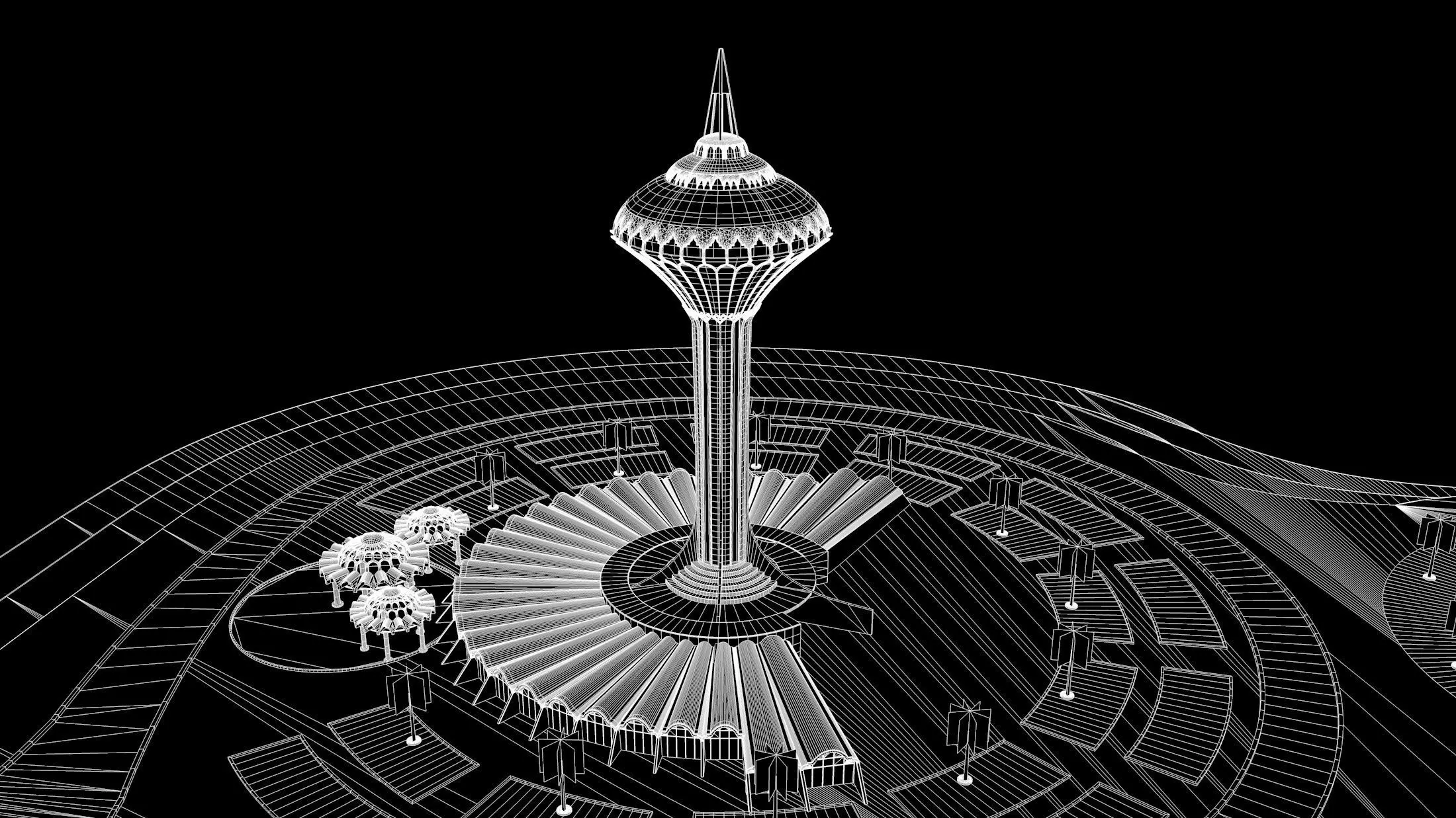 The Khobar Water Tower 3D model_5