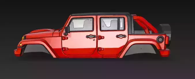 Jeep body part 3D model 2