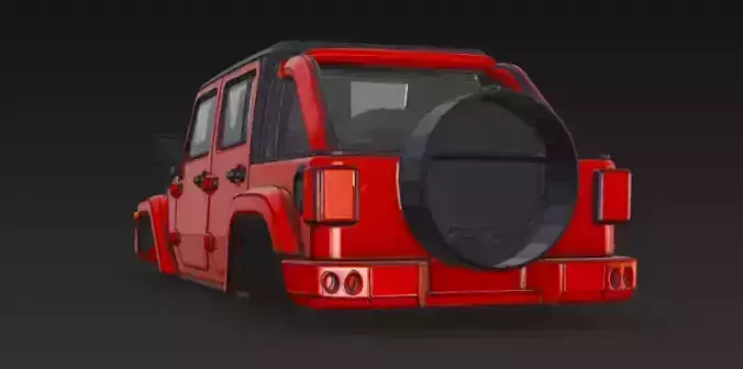 Jeep body part 3D model 4