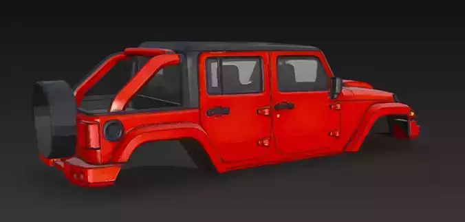 Jeep body part 3D model 6