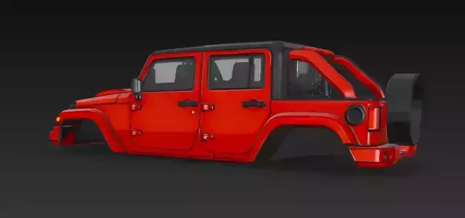 Jeep body part 3D model 3