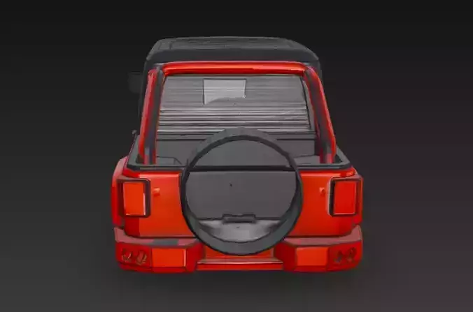 Jeep body part 3D model 5