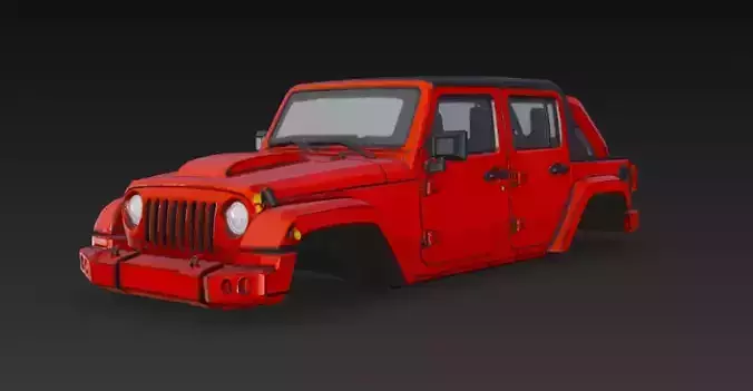 Jeep body part 3D model