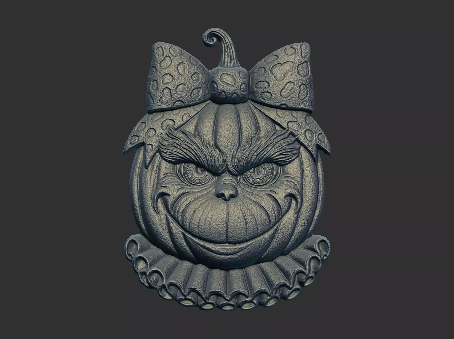 pumpkin grinch head cnc model 3D print model