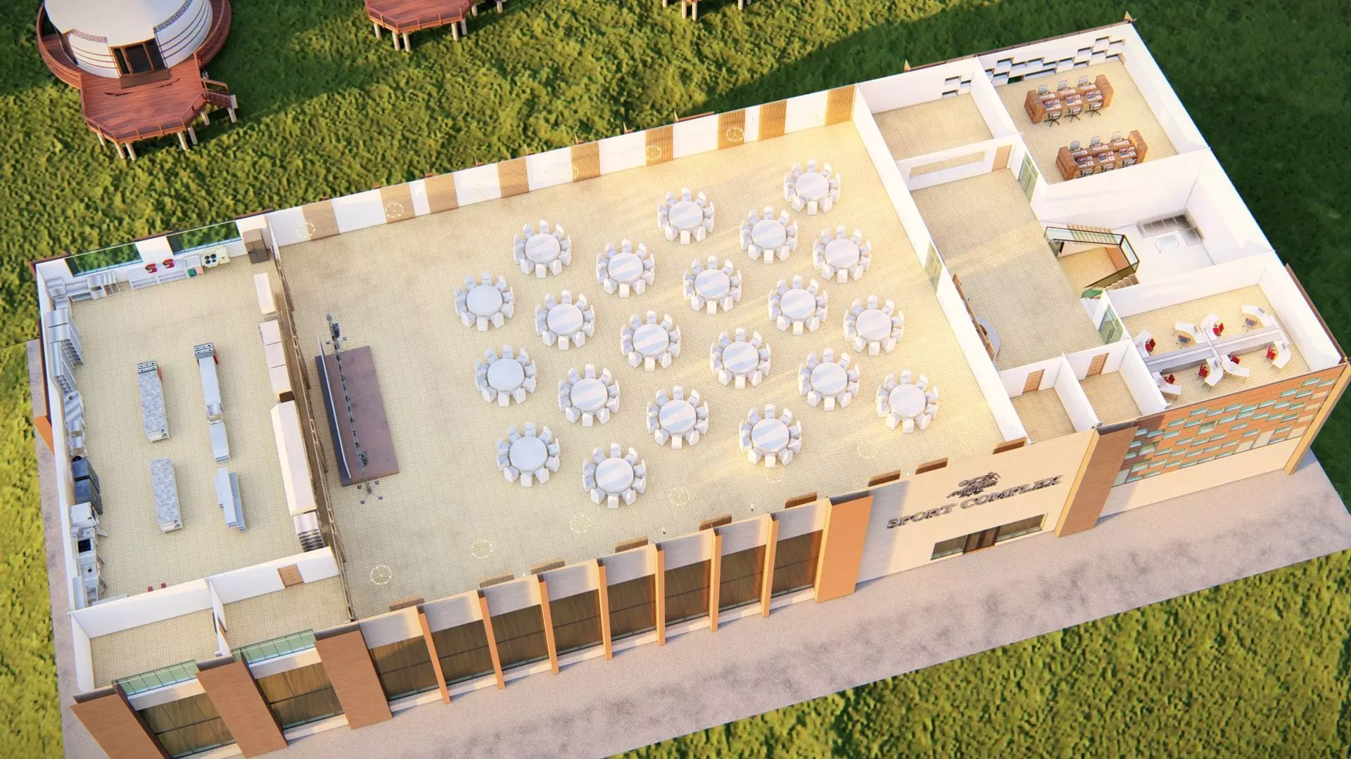 sport complex 3D model_8