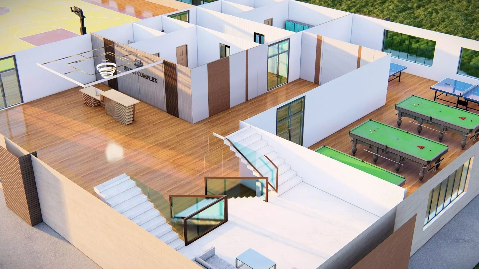 sport complex 3D model_4