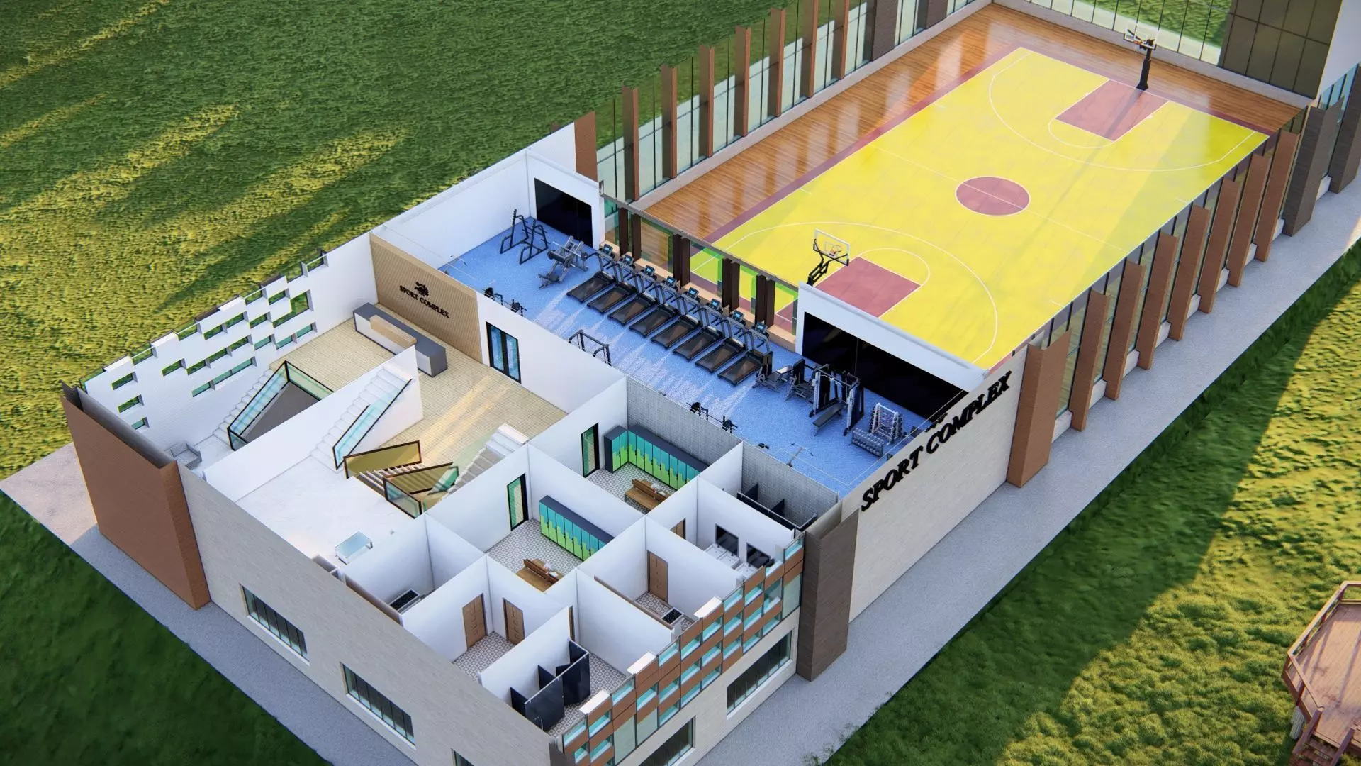 sport complex 3D model_6