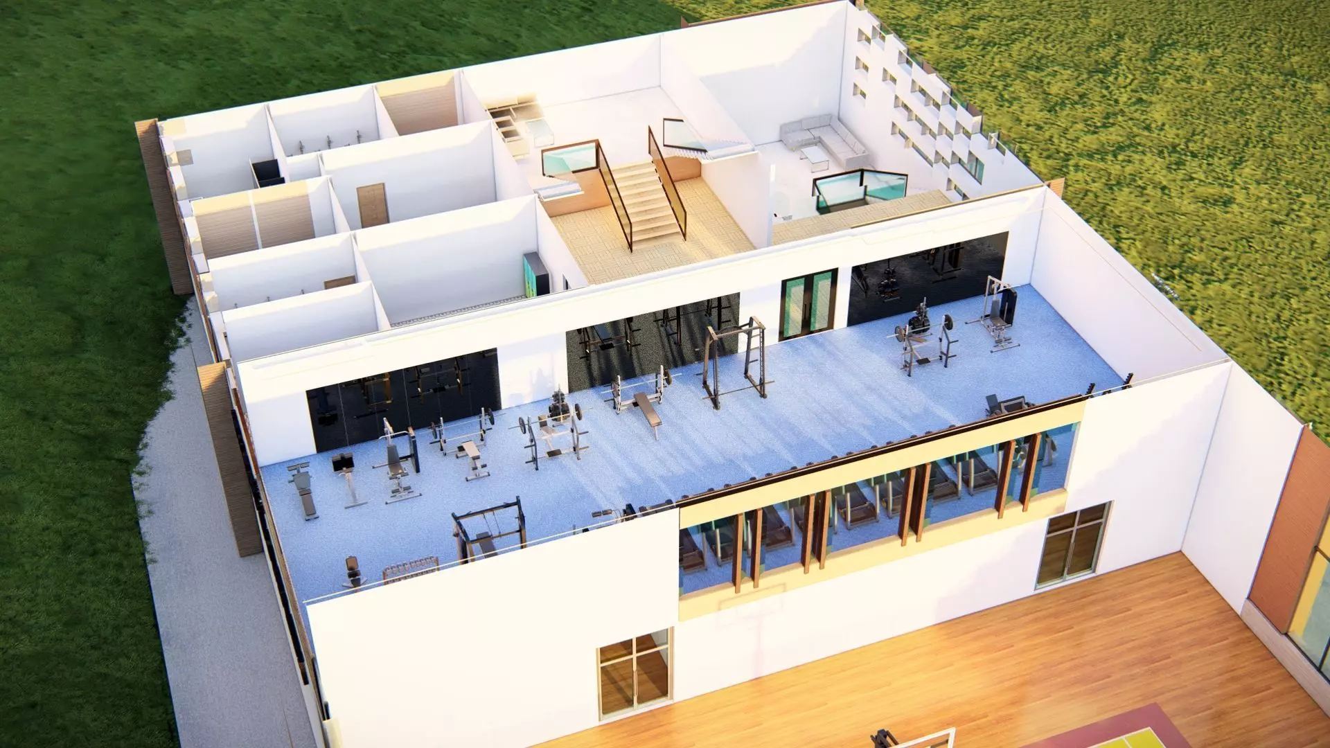 sport complex 3D model_7