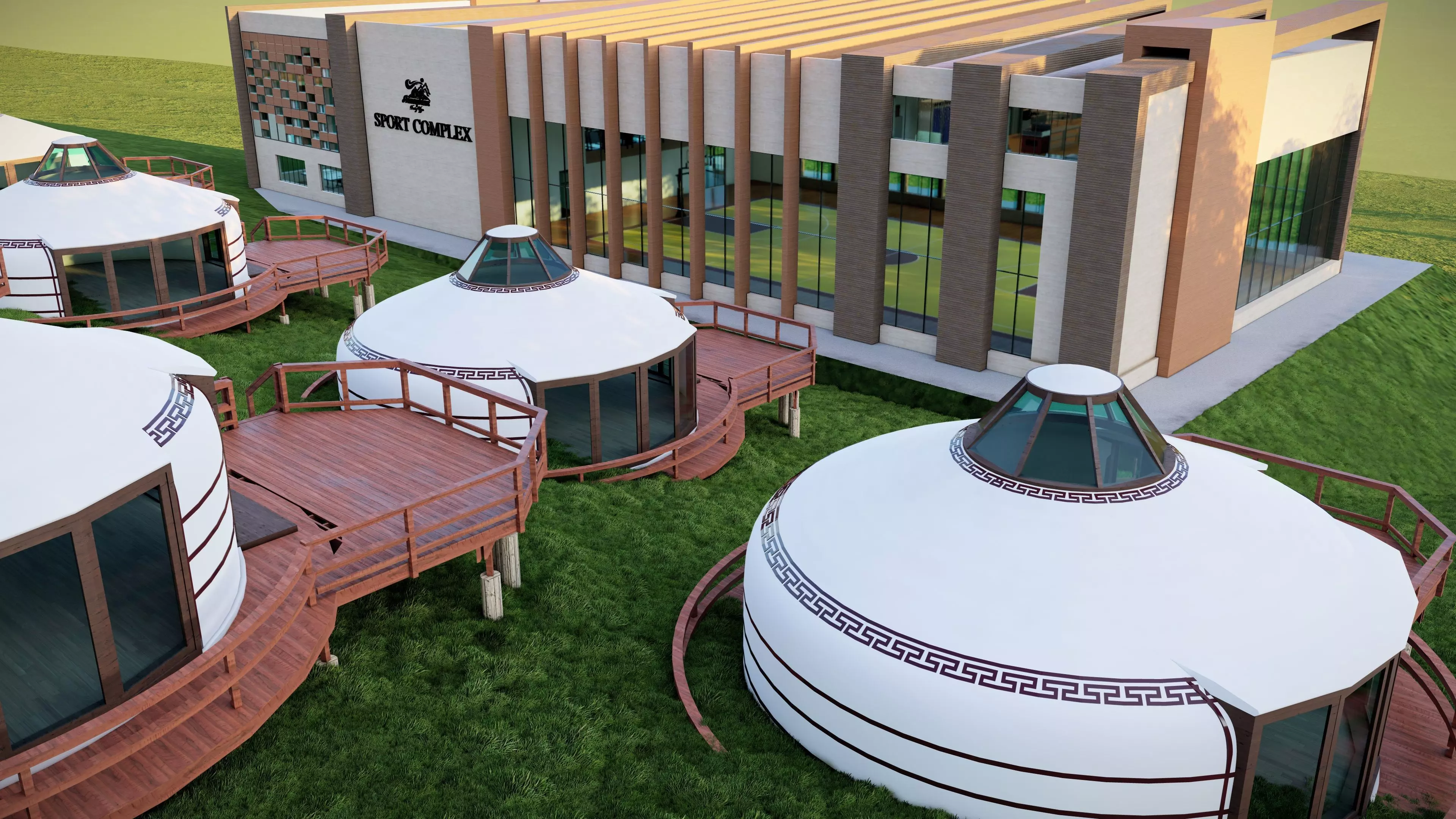 sport complex 3D model_2