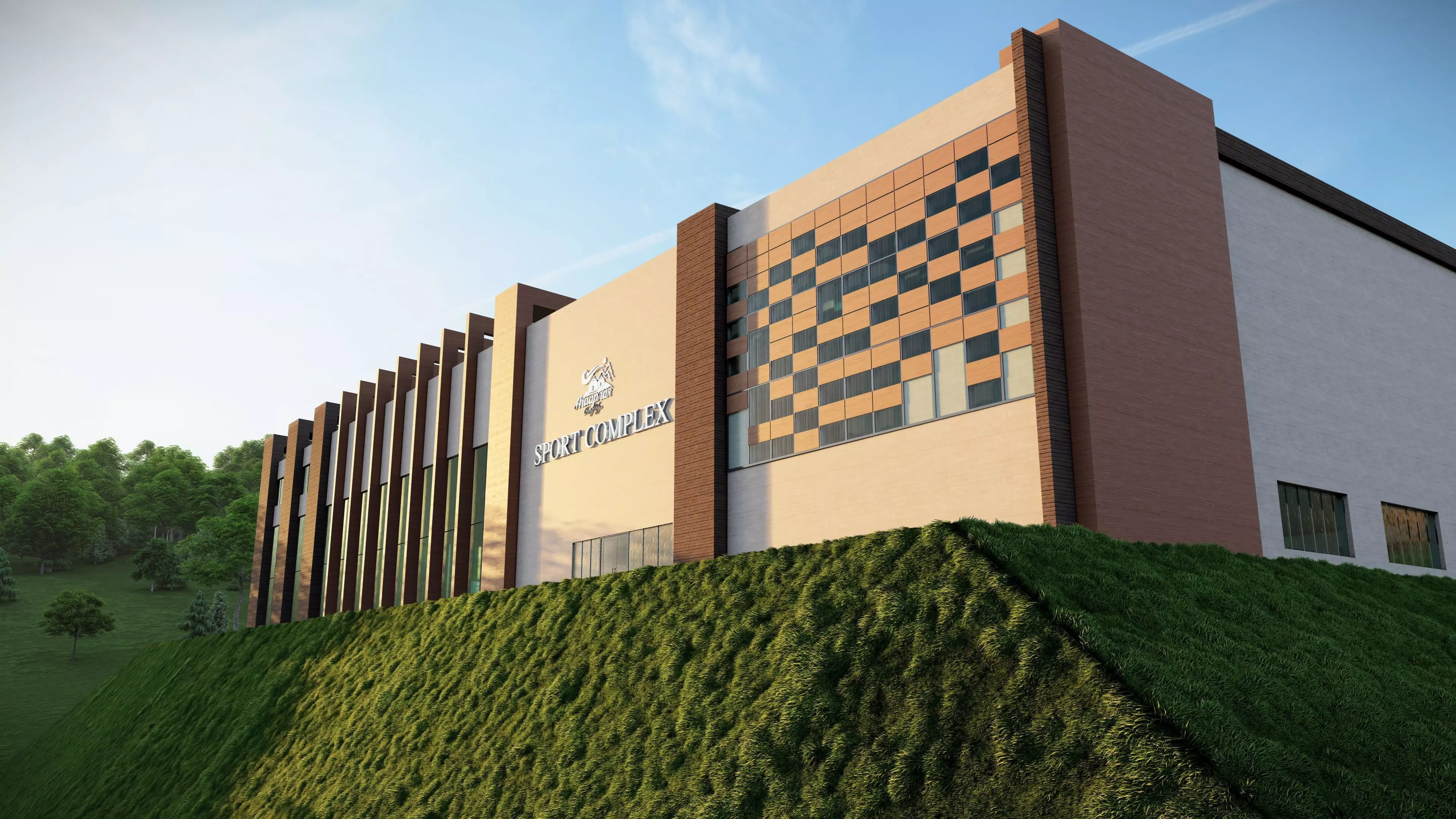 sport complex 3D model_0