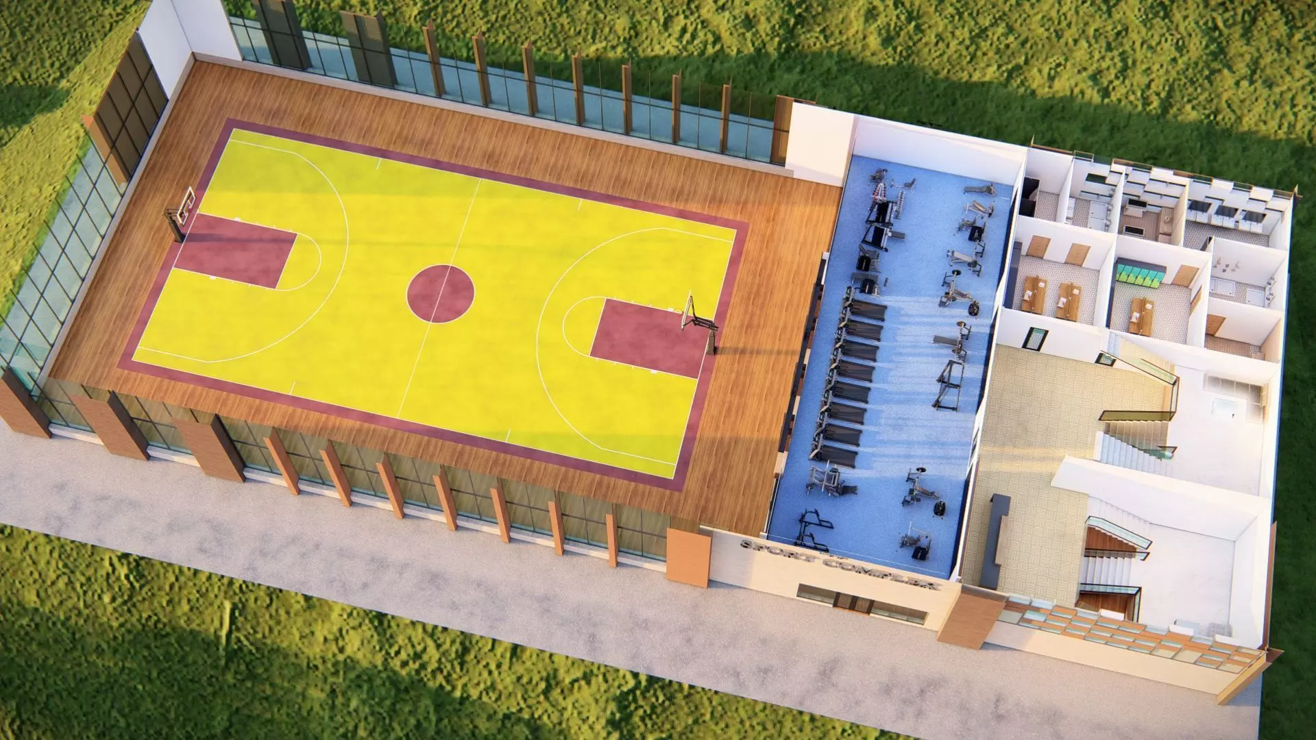 sport complex 3D model_5