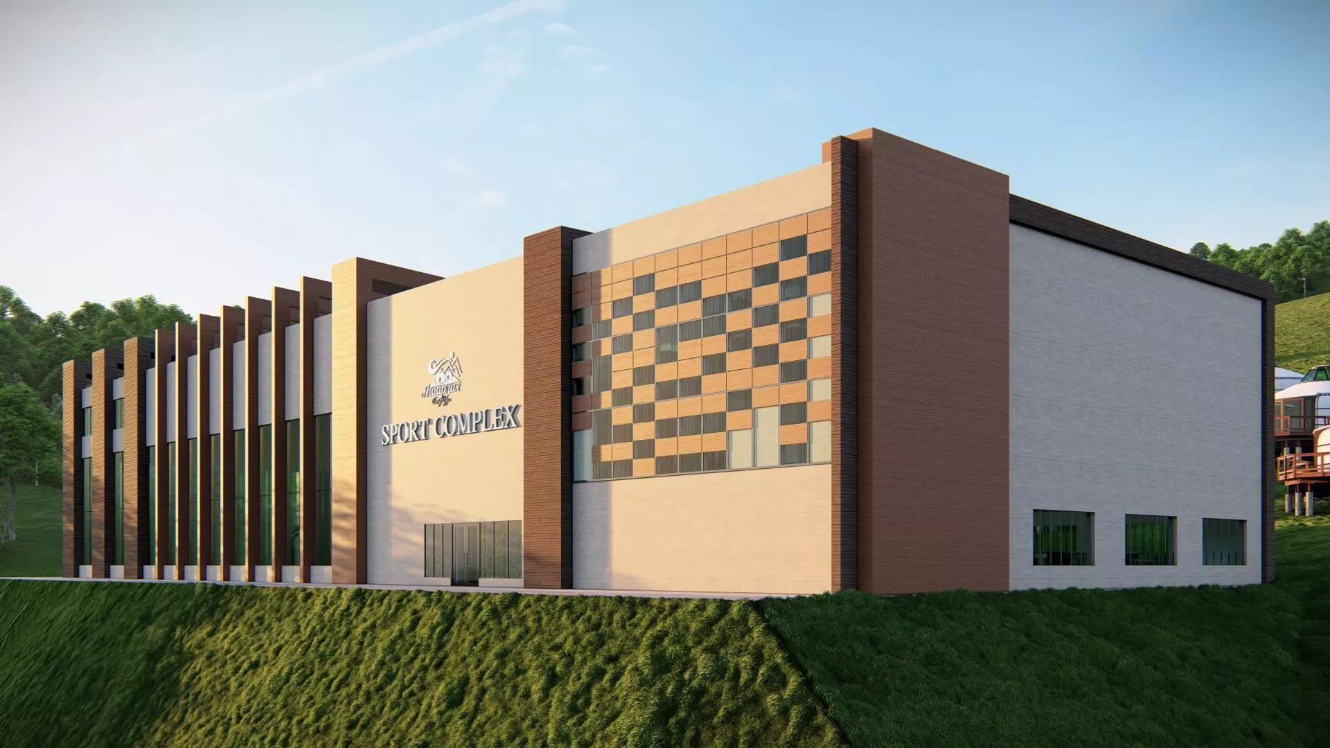 sport complex 3D model_3