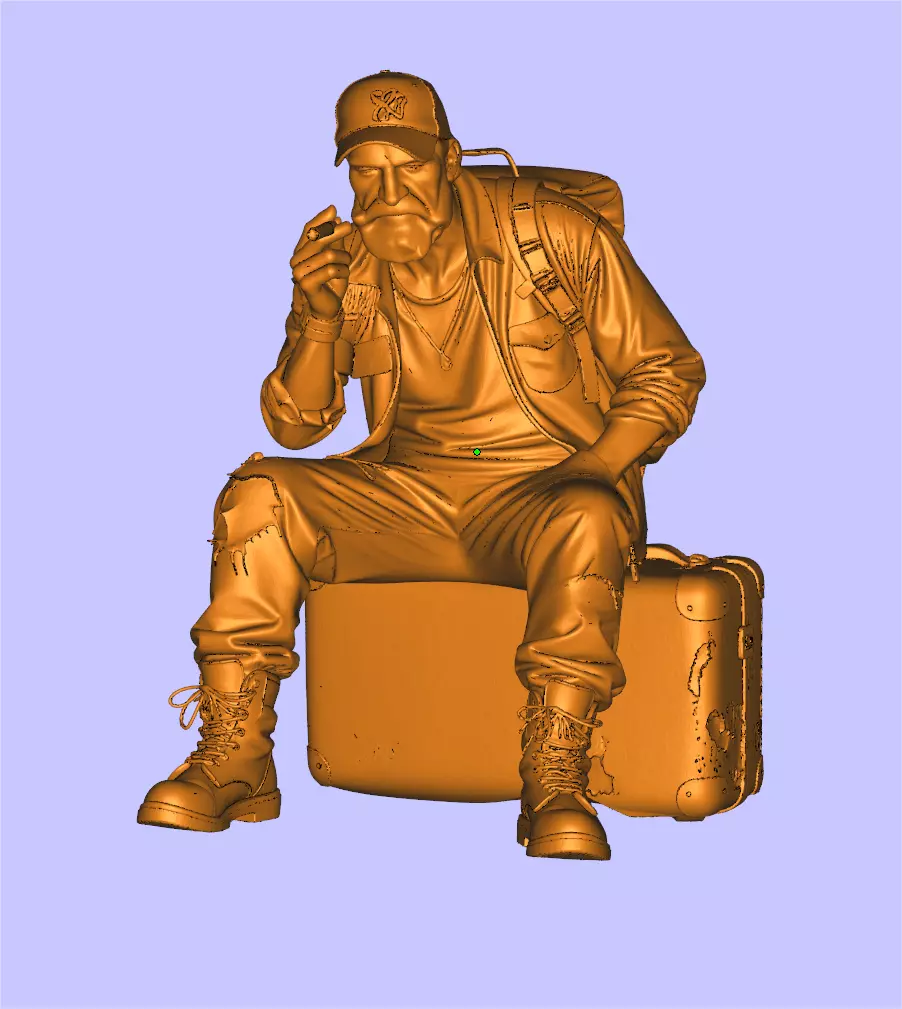 Wasteland Old Man 3D print model