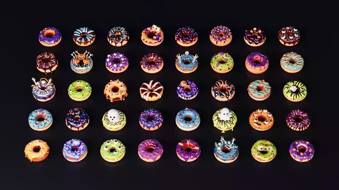 Halloween style donut