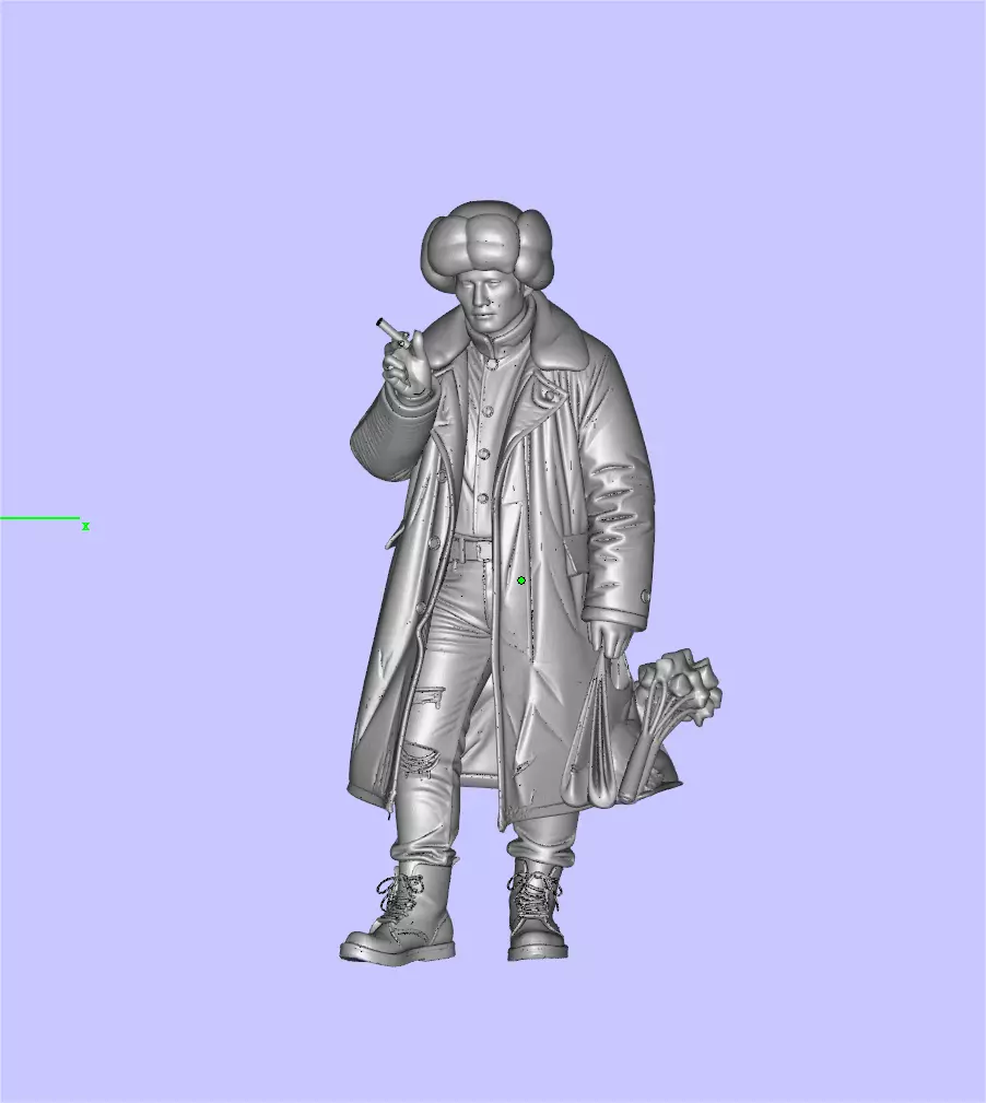 A Chinese man buying groceries 3D print model_0