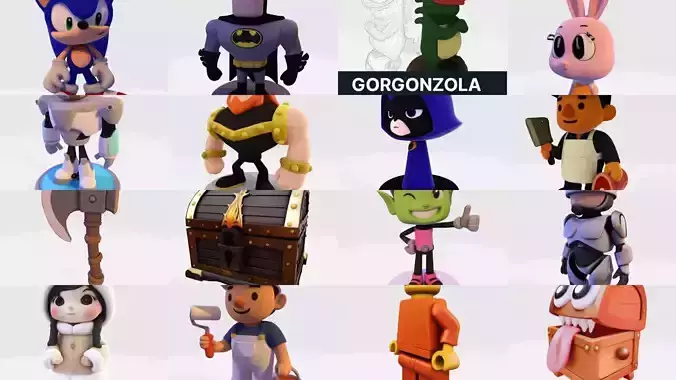 Mega Bundle more 75 Printable ig Ready Characters 3D Model Collection