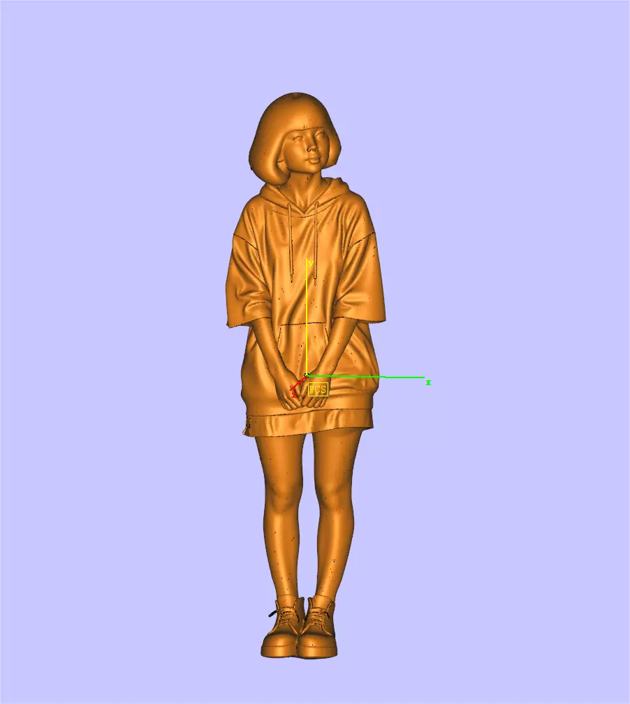little girl 3D print model