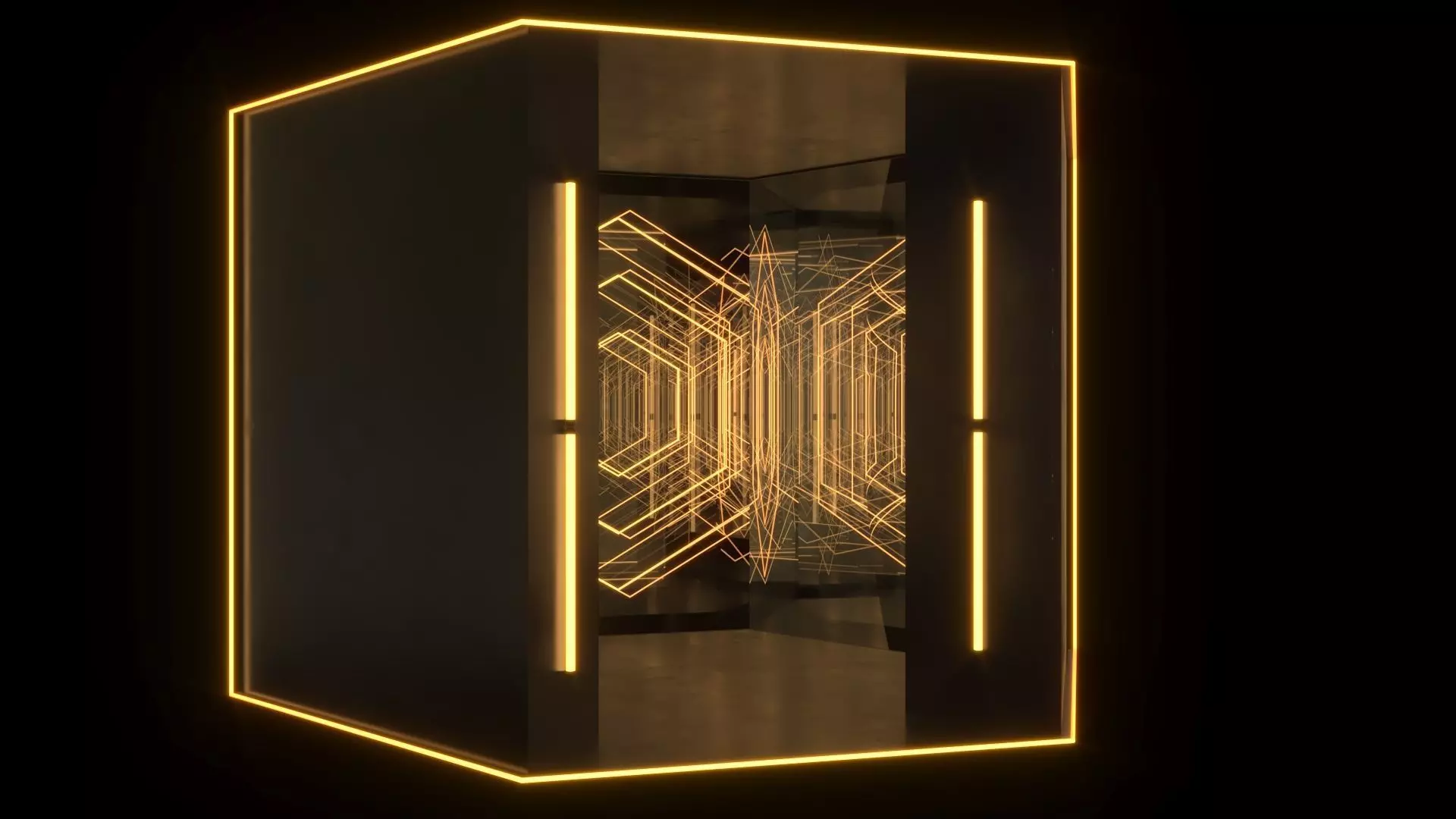 Photo booth infinity neon Low-poly 3D model_2