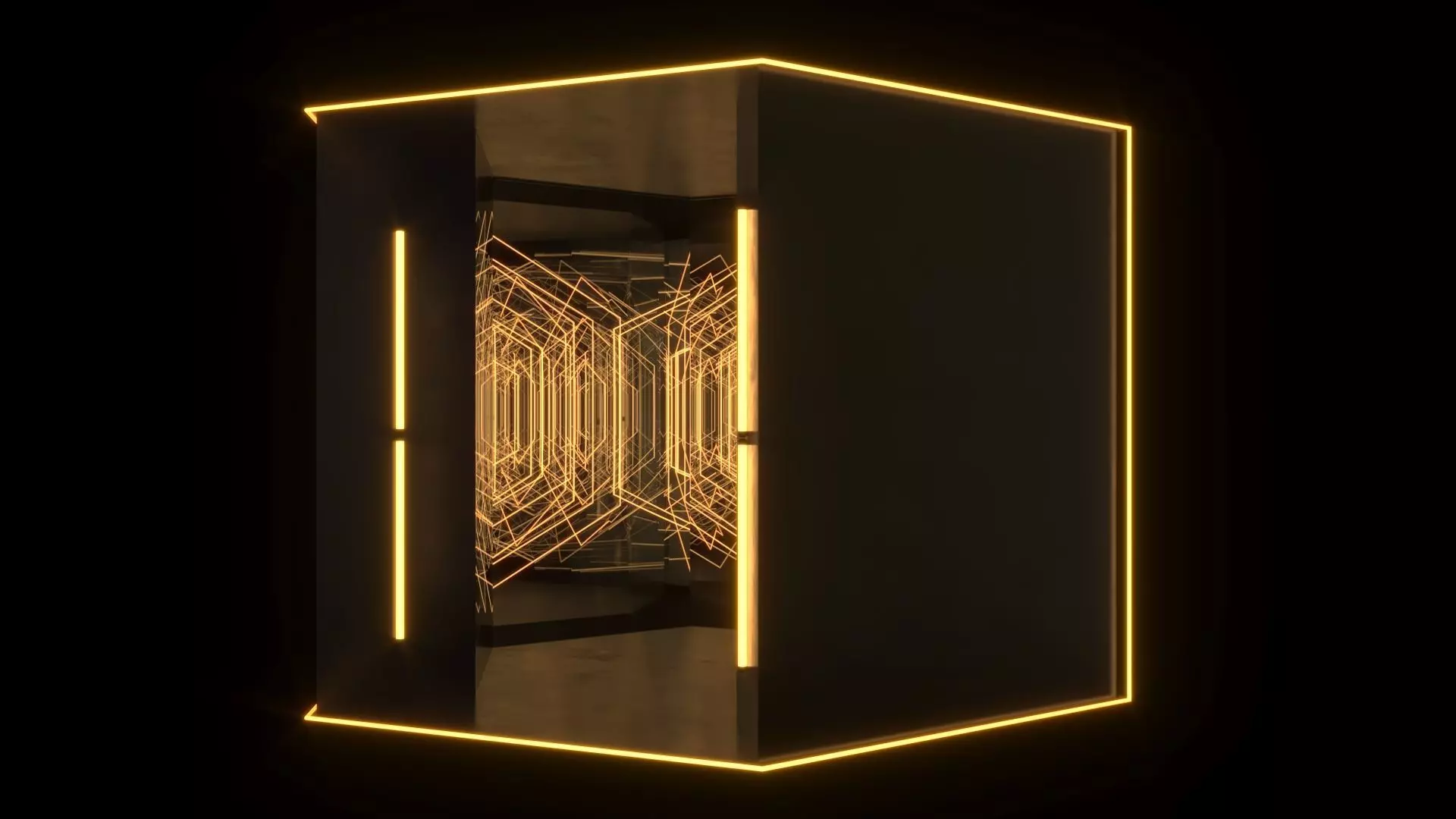 Photo booth infinity neon Low-poly 3D model_1